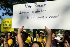 stealing an election is not winning an election