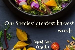 DAVID BRIN: Our species' greatest harvest - words.